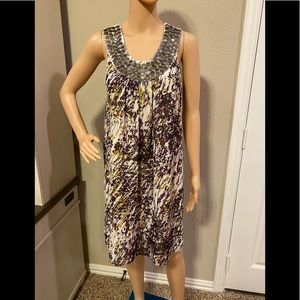 Isadora Collection Dress in Plum, Olive and Cream